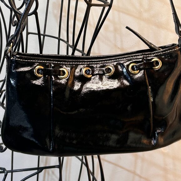 Dooney & Bourke Small Black Patent Leather Bag #H-6 - Picture 5 of 7